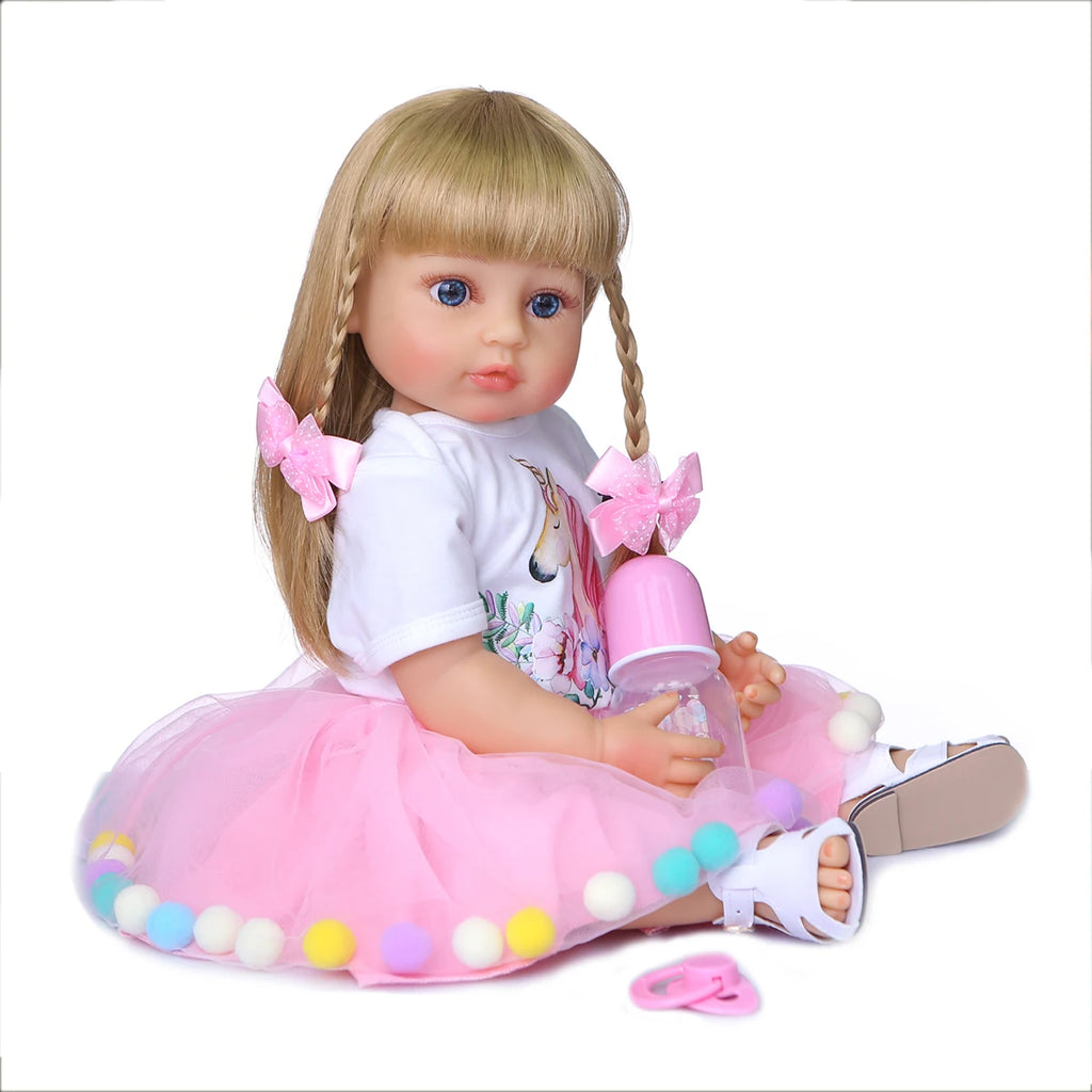 NPK 50CM Full Body Silicone Reborn Toddler Doll – Sweet Face Baby Girl