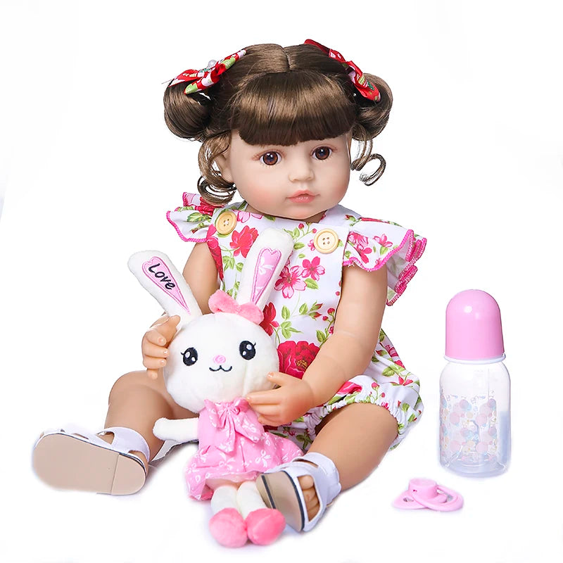 NPK 50CM Full Body Silicone Reborn Toddler Doll – Sweet Face Baby Girl