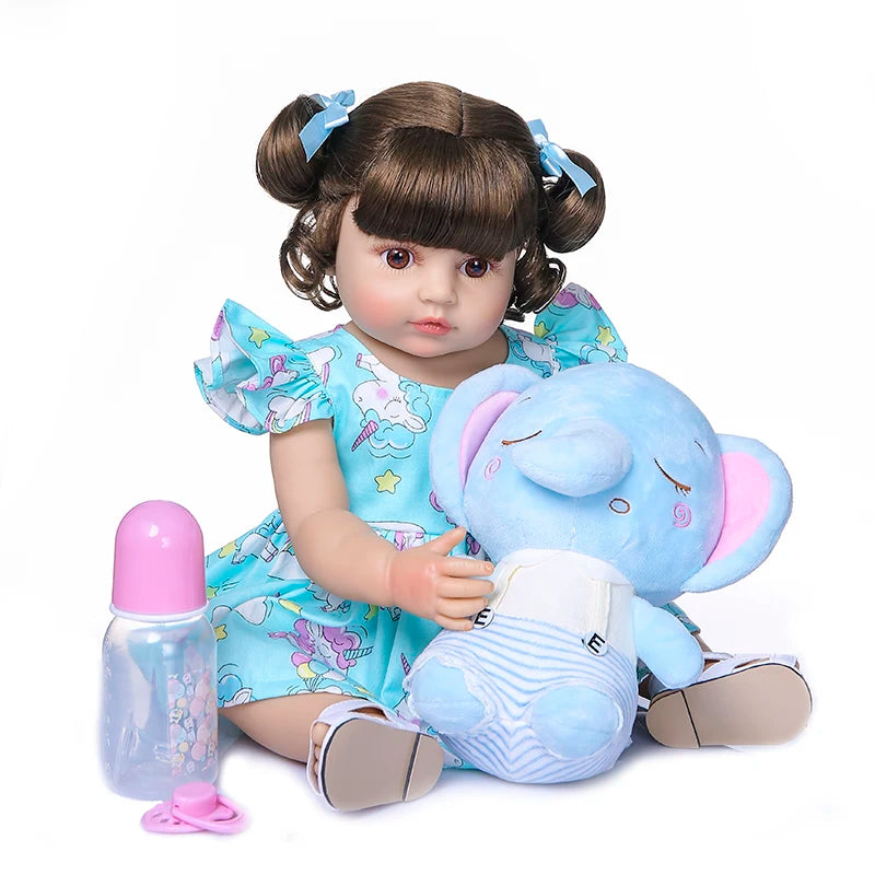 NPK 50CM Full Body Silicone Reborn Toddler Doll – Sweet Face Baby Girl