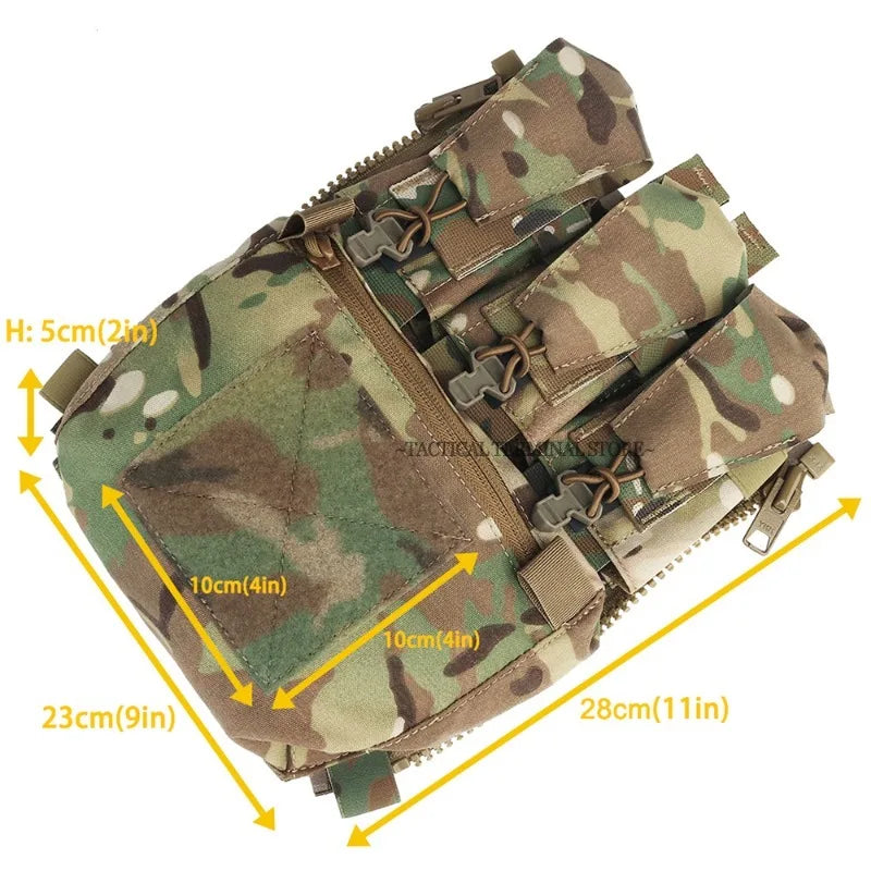 Assault Adapt Banger Back Panel Zip On Rear Pack Tactical Vest GP Pouch Multitools Pocket FCPC V5 Plate Carrier Accessories Bag
