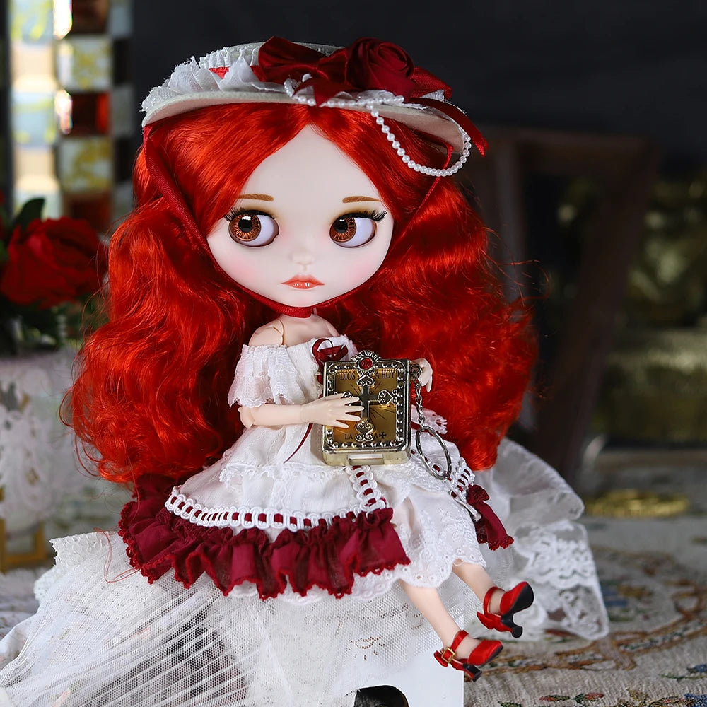 ICY DBS Blyth Doll 30CM BJD – White Face DIY Fashion Doll with AB Panel