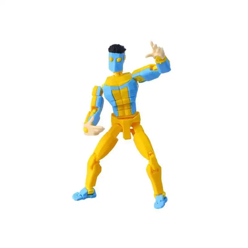 Blue-Masked Invincible T13 Dummy13 – 3D Printed Multi-Jointed Action Figure