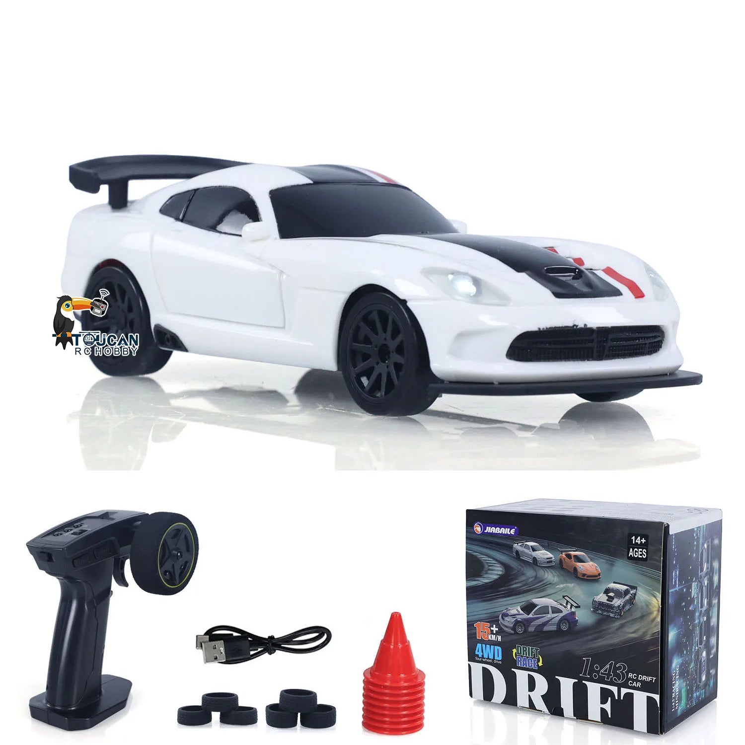 4WD RTR 1/43 RC Drift Car – 2.4G Mini Racing Car with Optional Gyro Stabilizer
