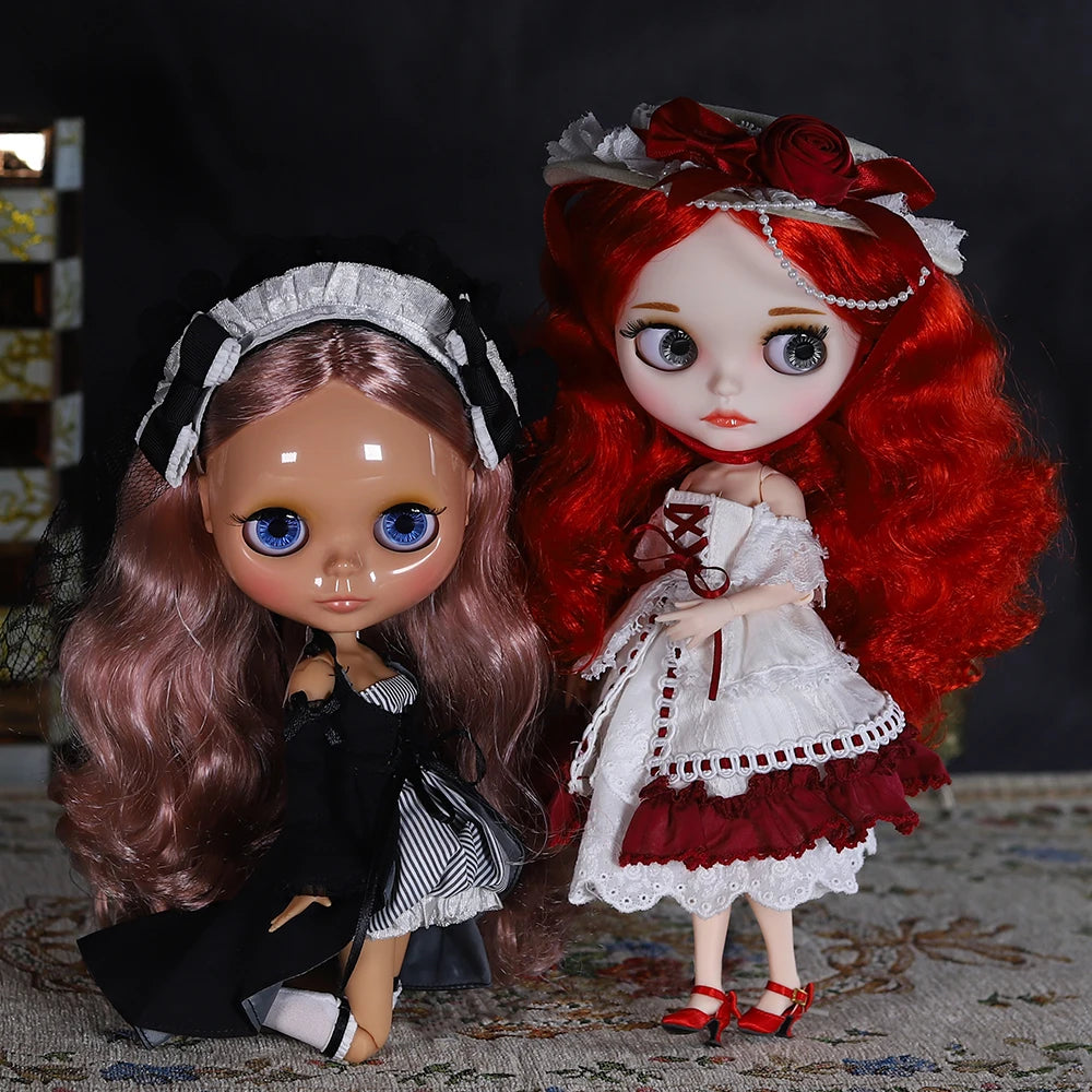 ICY DBS Blyth Doll 30CM BJD – White Face DIY Fashion Doll with AB Panel