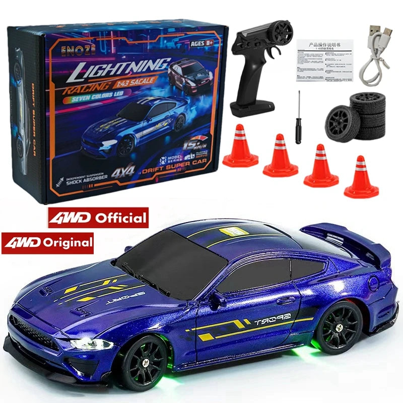 4WD RC Drift Car – 1:43 & 1:64 Scale 2.4G Mini Racing Car with Dual Tire Modes