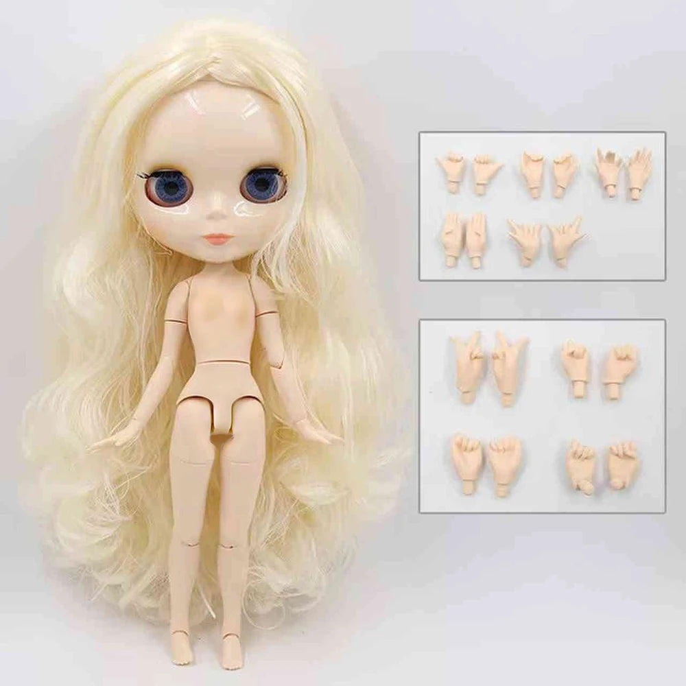 ICY DBS Blyth Doll 30CM BJD – White Skin Shiny & Matte Face Special