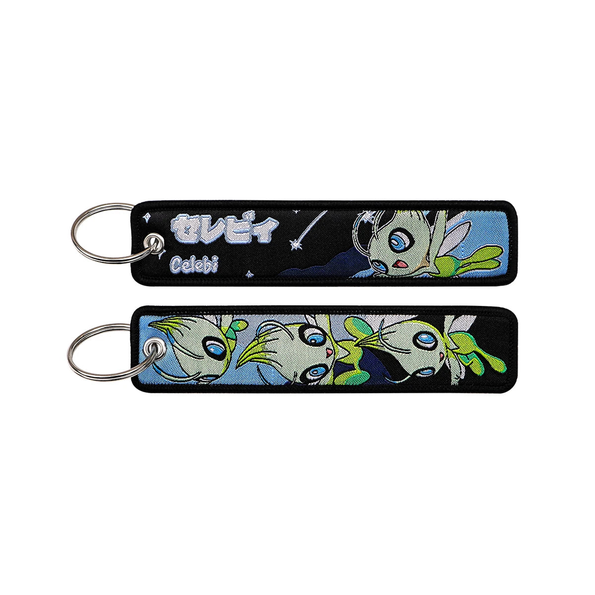 Japanese Anime Elf Monsters Keychain for Cars Backpack Key Holders Embroidery Keyrings Key Tag Jet Tag Accessories Gifts 1pcs