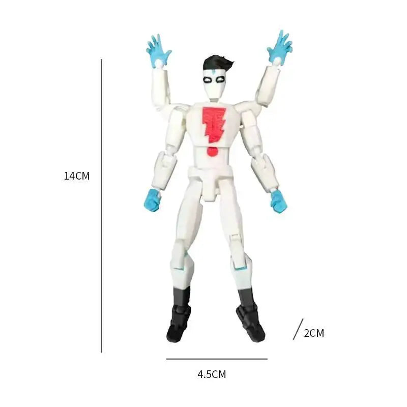 Blue-Masked Invincible T13 Dummy13 – 3D Printed Multi-Jointed Action Figure