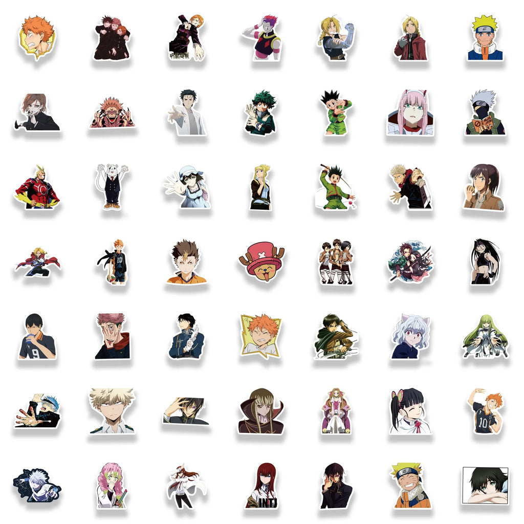 50/100/300PCS Mix Anime Stickers Waterproof DIY Graffiti Phone Laptop Luggage Guitar Notebook Cup Cartoon Stickers Kids Toy