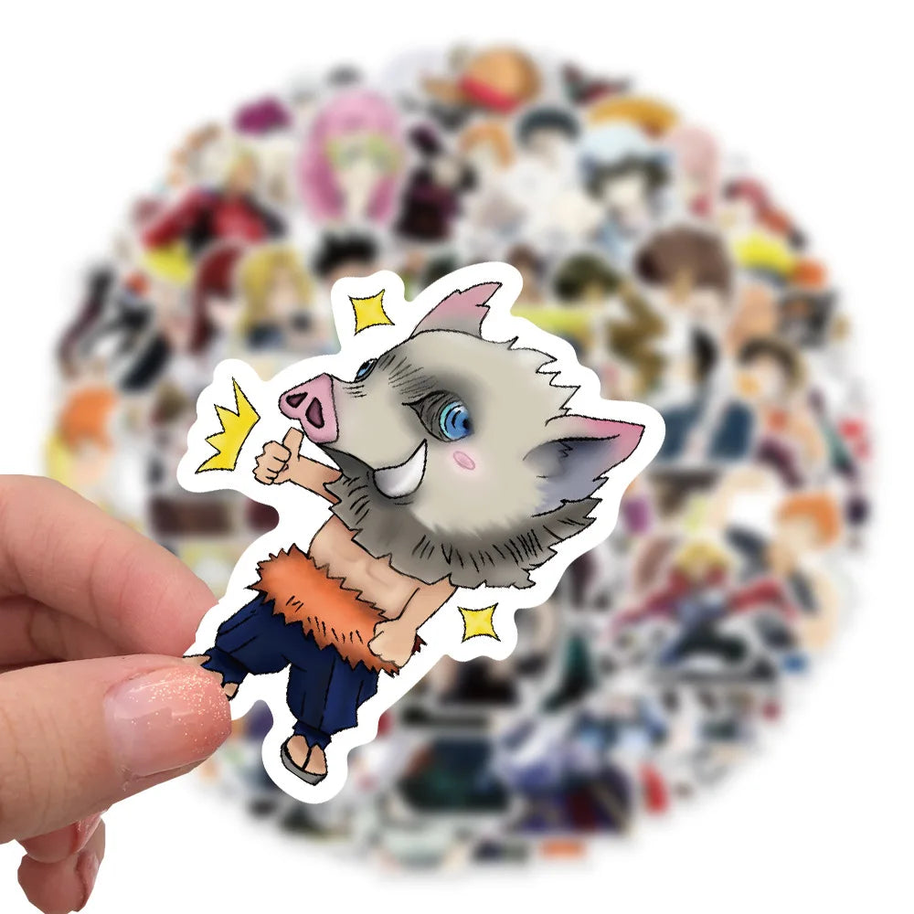 50/100/300PCS Mix Anime Stickers Waterproof DIY Graffiti Phone Laptop Luggage Guitar Notebook Cup Cartoon Stickers Kids Toy
