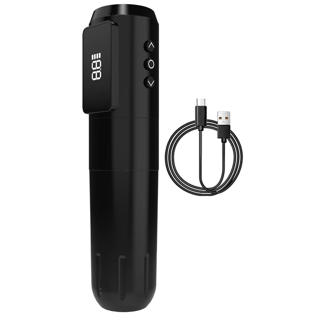 YILONG Wireless Rotary Tattoo Gun Kit – 1600mAh Battery, LED Screen, 3.5mm Stroke