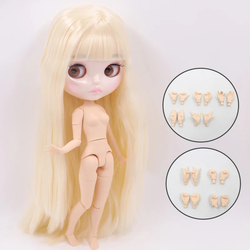 ICY DBS Blyth Doll 30CM BJD – Carved Lips White Skin Joint Body