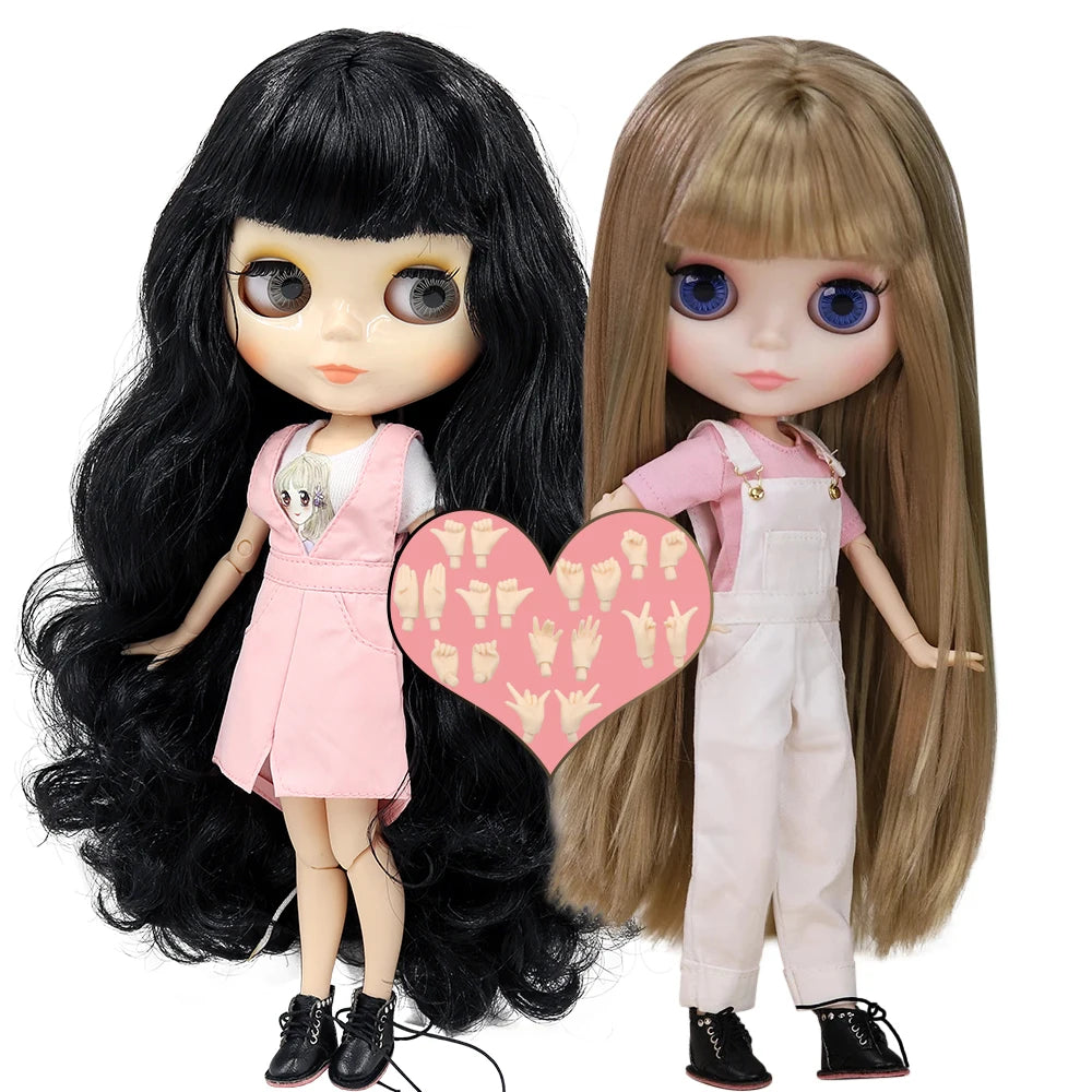 ICY DBS Blyth Doll 30CM BJD – White Skin Shiny & Matte Face Special