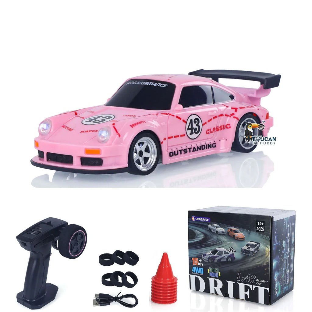 4WD RTR 1/43 RC Drift Car – 2.4G Mini Racing Car with Optional Gyro Stabilizer