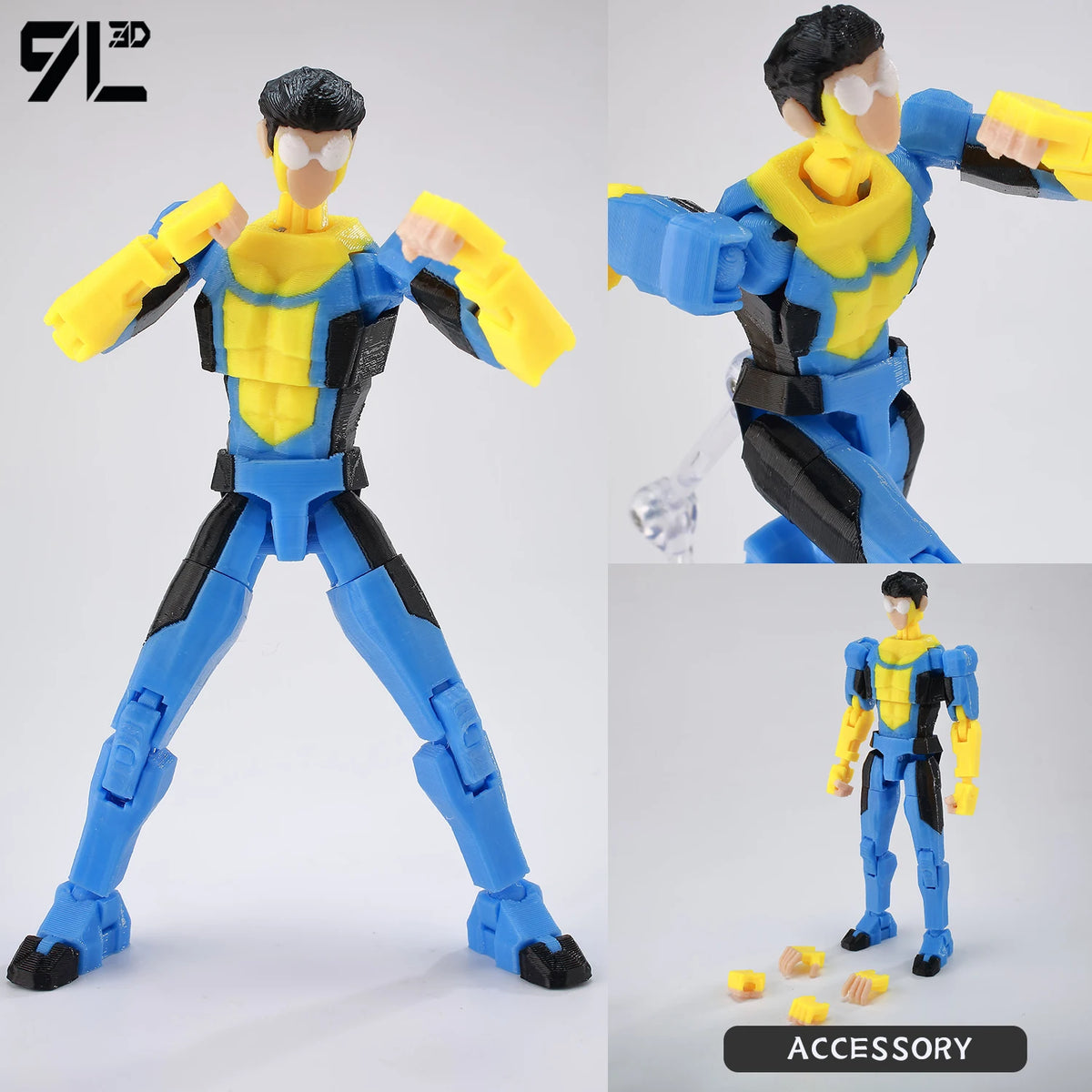 Mark Grayson Invincible Bulletproof Action Figure – 3D Printed Anime Collectible