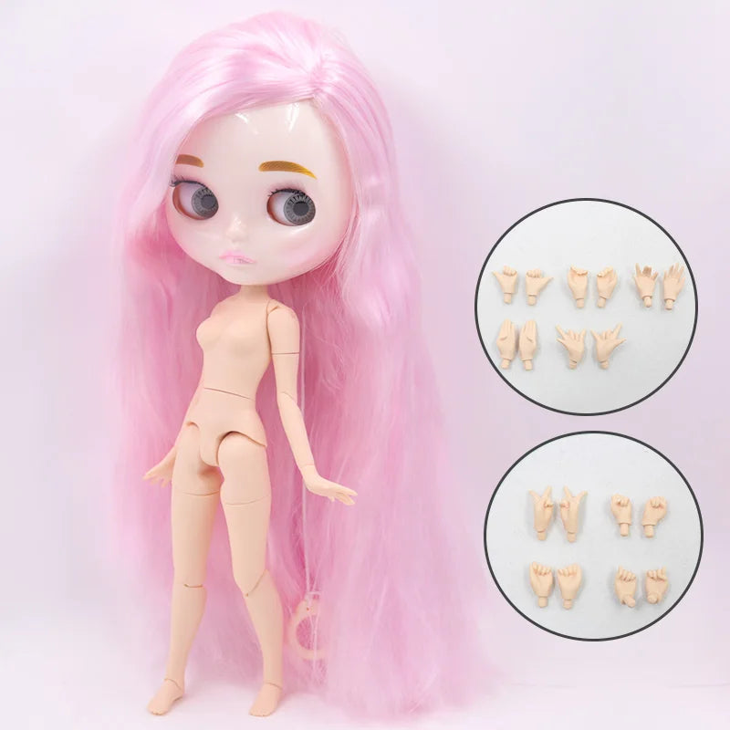ICY DBS Blyth Doll 30CM BJD – Carved Lips White Skin Joint Body