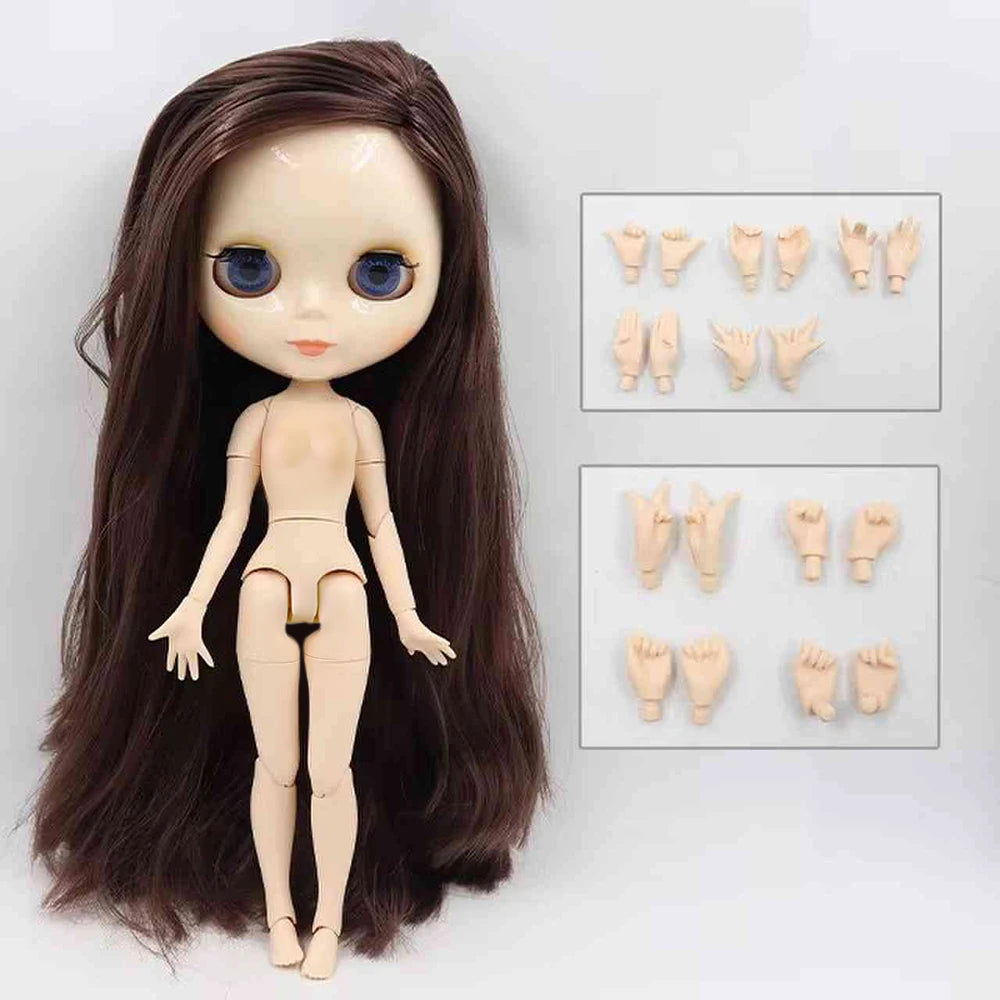 ICY DBS Blyth Doll 30CM BJD – White Skin Shiny & Matte Face Special