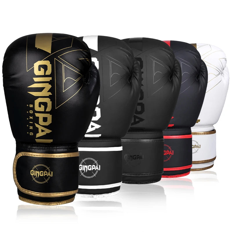 Professional PU Boxing Gloves 6–14oz | Muay Thai, MMA & Kickboxing Training