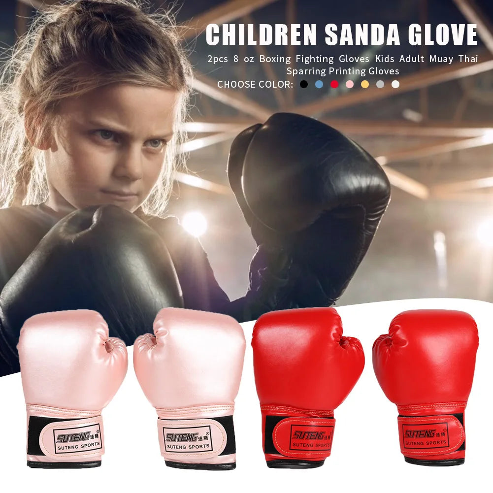 Kids Boxing Gloves 2PCS | PU Leather Training Mitts for Boys & Girls Ages 3–12