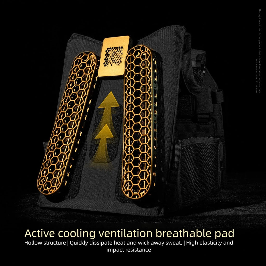 Tactical Vest Breathable Cushion 3D Stereo Shock Absorption Pad Multifunctional Universal Backpack Breathable Mat Pressure Relie