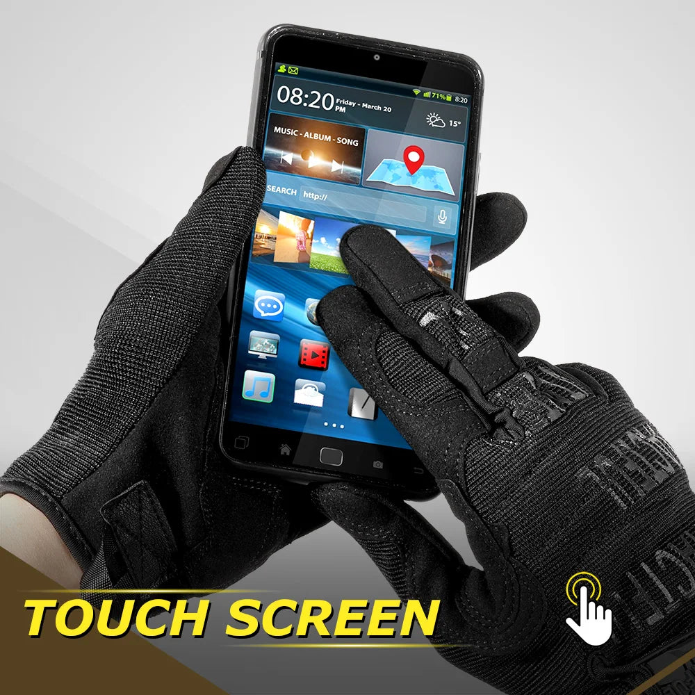 Men Tactical Gloves Touch Screen Sport Outdoor Paintball Combat Hiking Hunting Riding Bike Non-slip Breathable Cycling Equipment