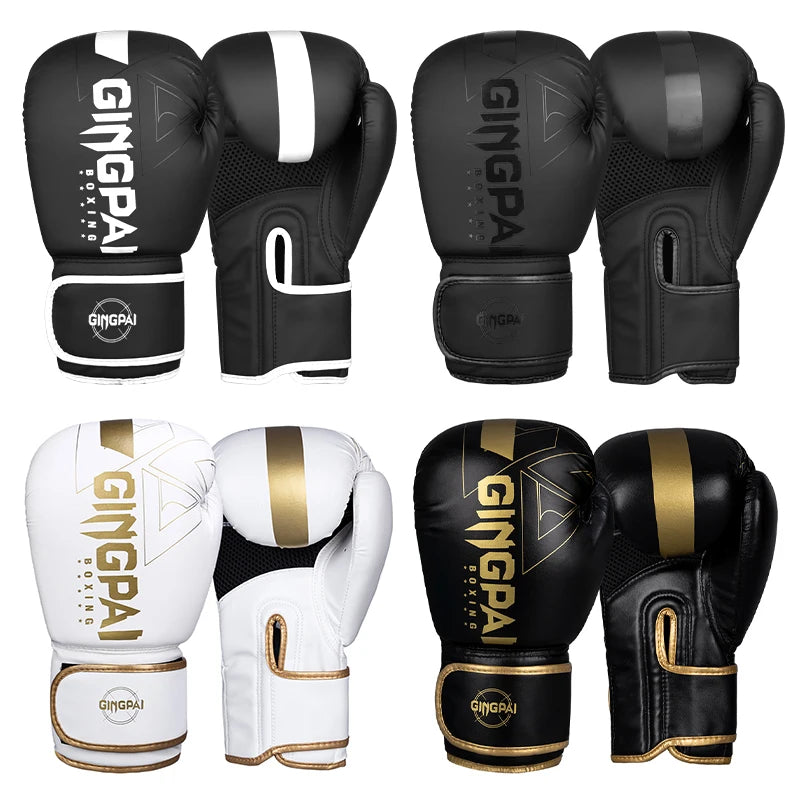 Professional PU Boxing Gloves 6–14oz | Muay Thai, MMA & Kickboxing Training