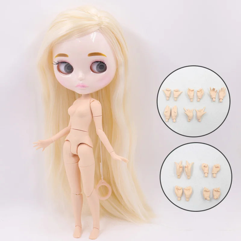 ICY DBS Blyth Doll 30CM BJD – Carved Lips White Skin Joint Body