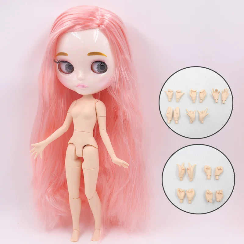 ICY DBS Blyth Doll 30CM BJD – Carved Lips White Skin Joint Body