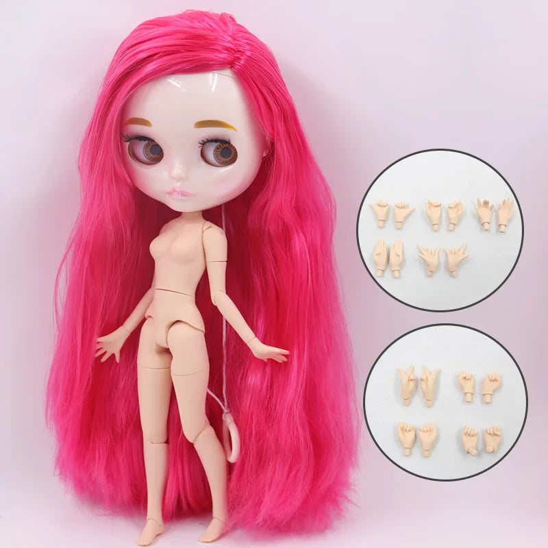 ICY DBS Blyth Doll 30CM BJD – Carved Lips White Skin Joint Body