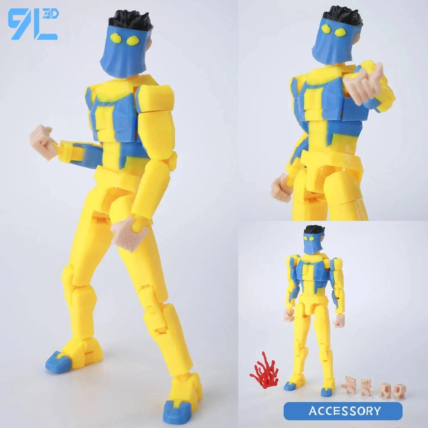 Invincible 2.0 Multi-Jointed Action Figure – 14cm 3D Printed Collectible