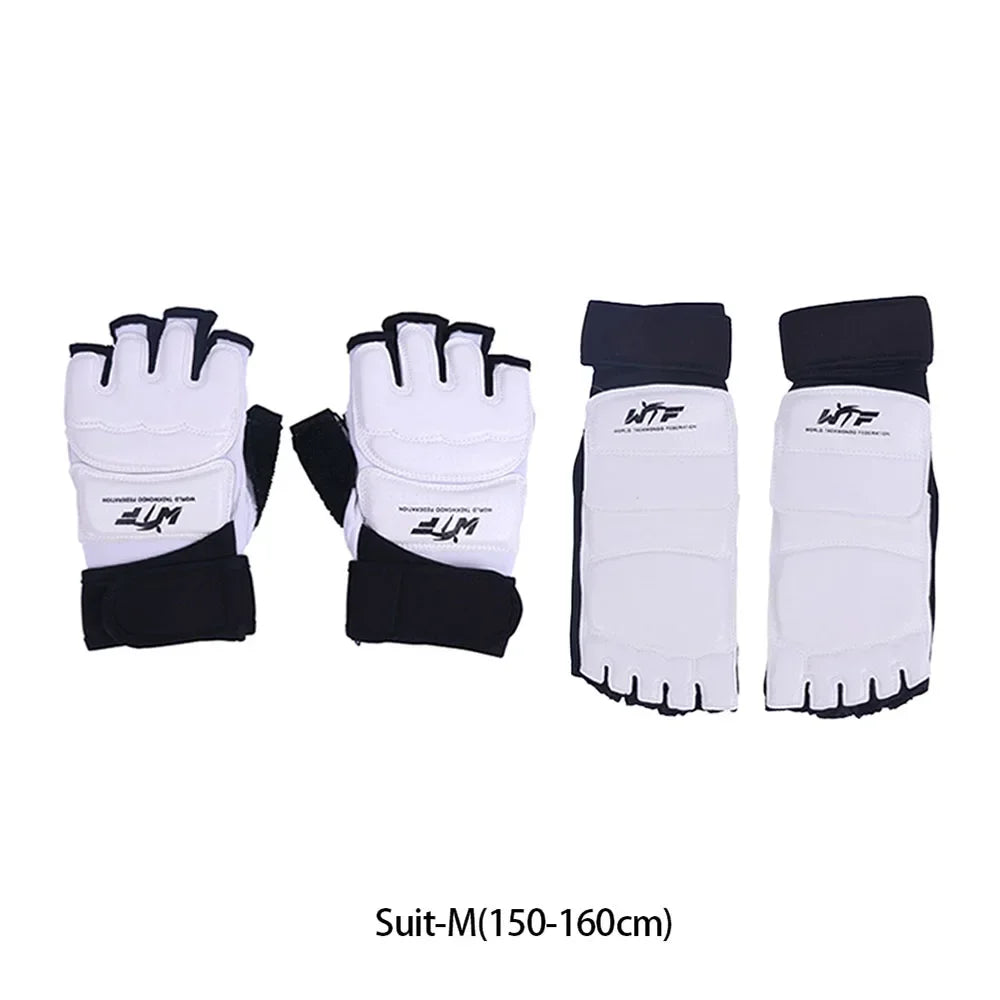 Karate & Taekwondo Half-Finger Gloves | EVA Padded Martial Arts Hand & Foot Guards