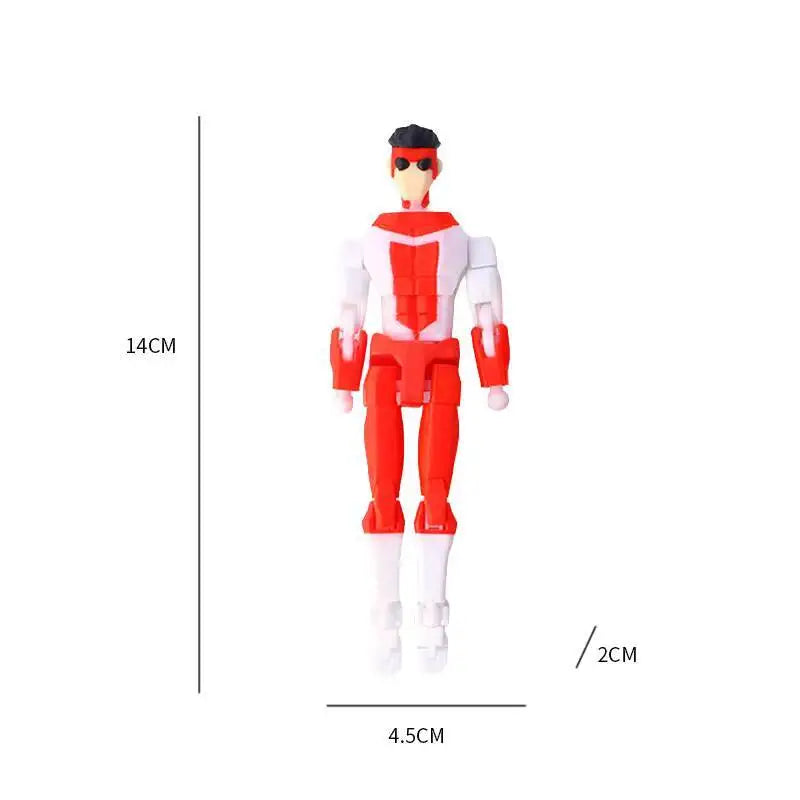 Blue-Masked Invincible T13 Dummy13 – 3D Printed Multi-Jointed Action Figure