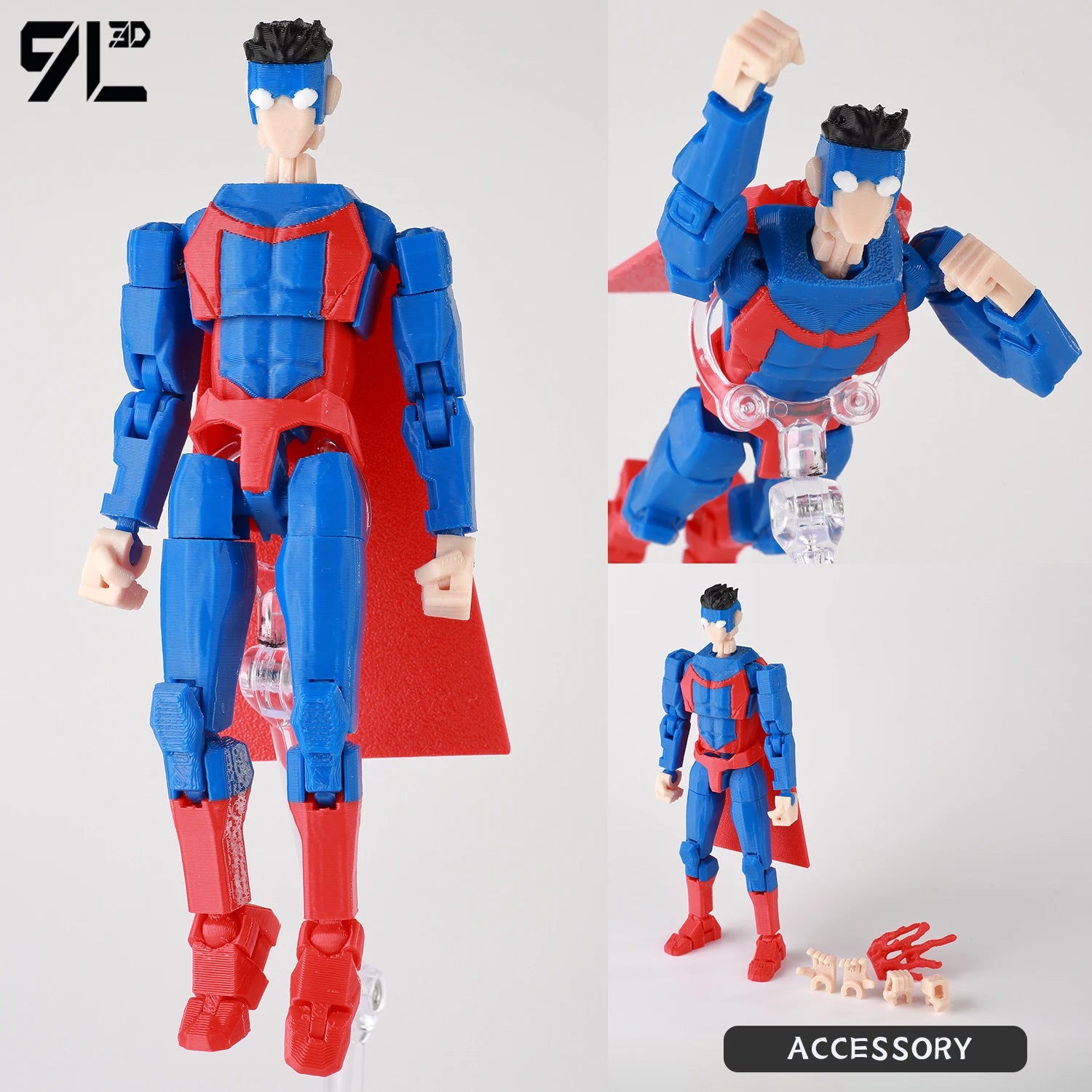 Invincible 2.0 Multi-Jointed Action Figure – 14cm 3D Printed Collectible