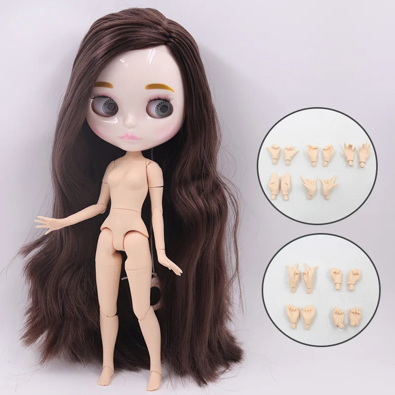 ICY DBS Blyth Doll 30CM BJD – Carved Lips White Skin Joint Body