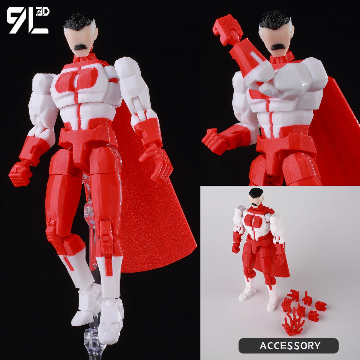 Mark Grayson Invincible Bulletproof Action Figure – 3D Printed Anime Collectible