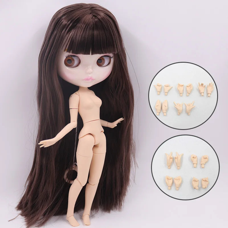 ICY DBS Blyth Doll 30CM BJD – Carved Lips White Skin Joint Body
