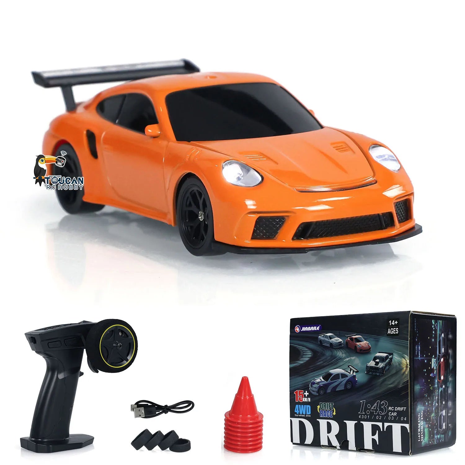 4WD RTR 1/43 RC Drift Car – 2.4G Mini Racing Car with Optional Gyro Stabilizer