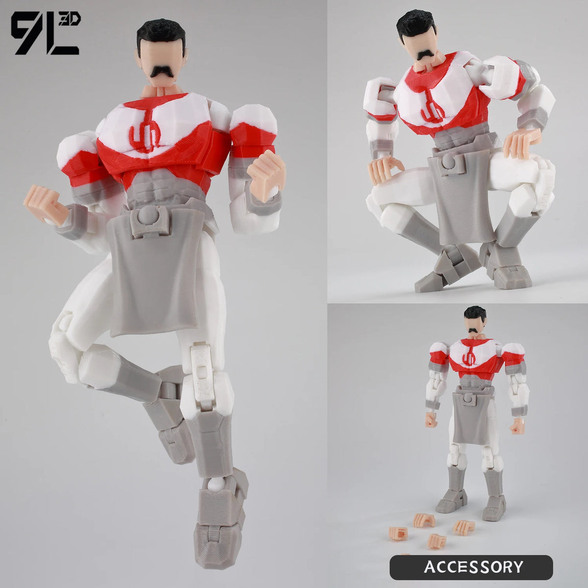 Mark Grayson Invincible Bulletproof Action Figure – 3D Printed Anime Collectible
