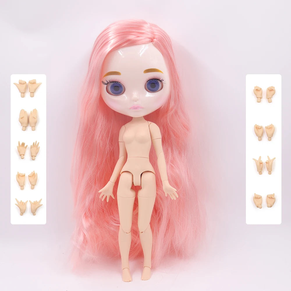 ICY DBS Blyth Doll 30CM BJD – Natural Shiny Face with Extra Hands