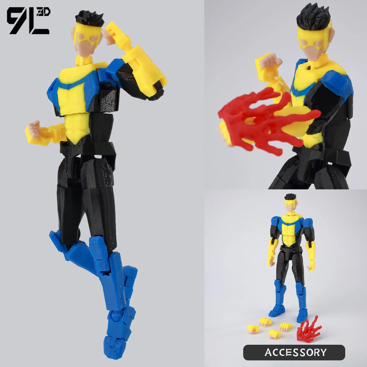 Mark Grayson Invincible Bulletproof Action Figure – 3D Printed Anime Collectible