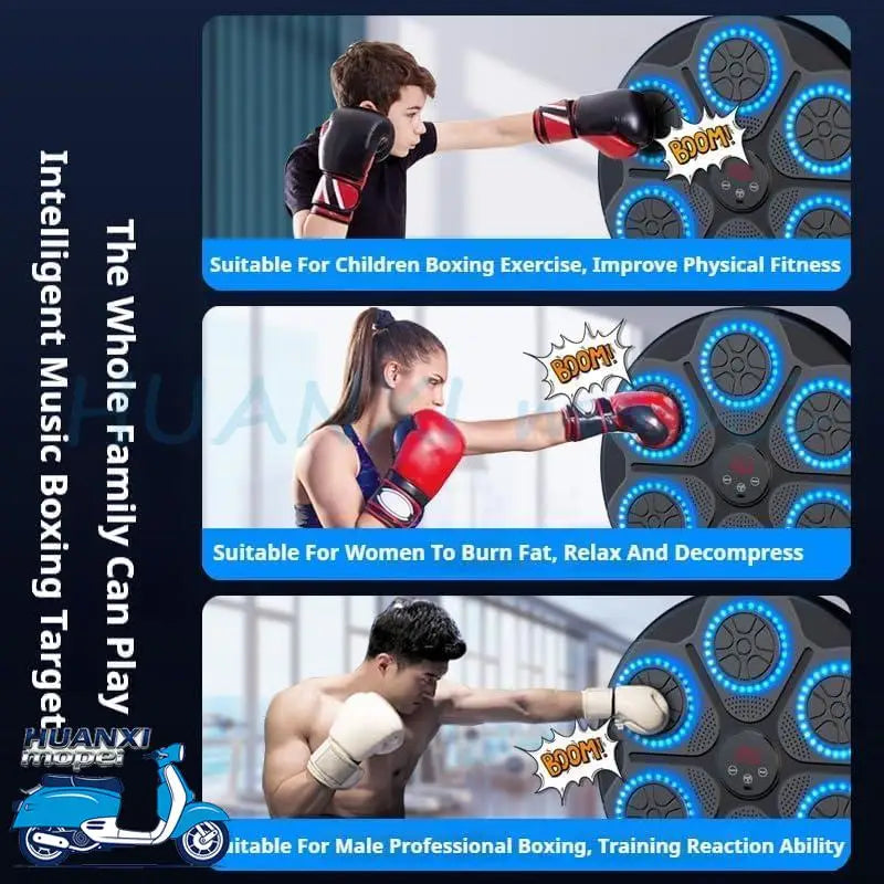 Smart Music Boxing Machine with LED Display & Bluetooth | Wall-Mounted Trainer