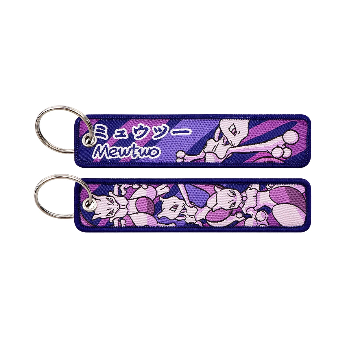 Japanese Anime Elf Monsters Keychain for Cars Backpack Key Holders Embroidery Keyrings Key Tag Jet Tag Accessories Gifts 1pcs