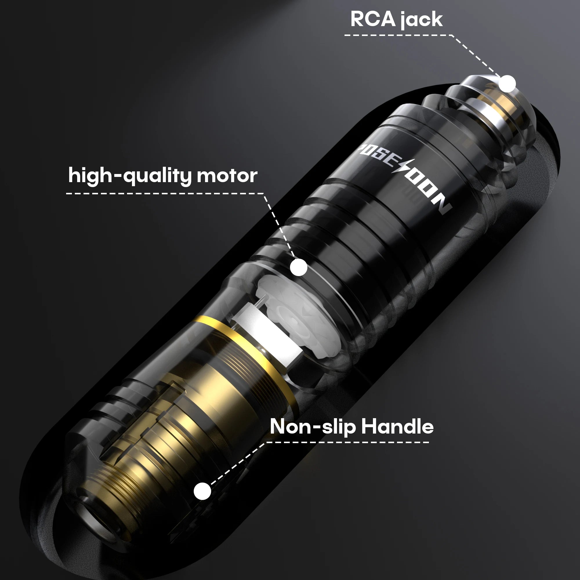POSEIDON Transparent Wireless Tattoo Pen Kit – Complete Beginner & Pro Set