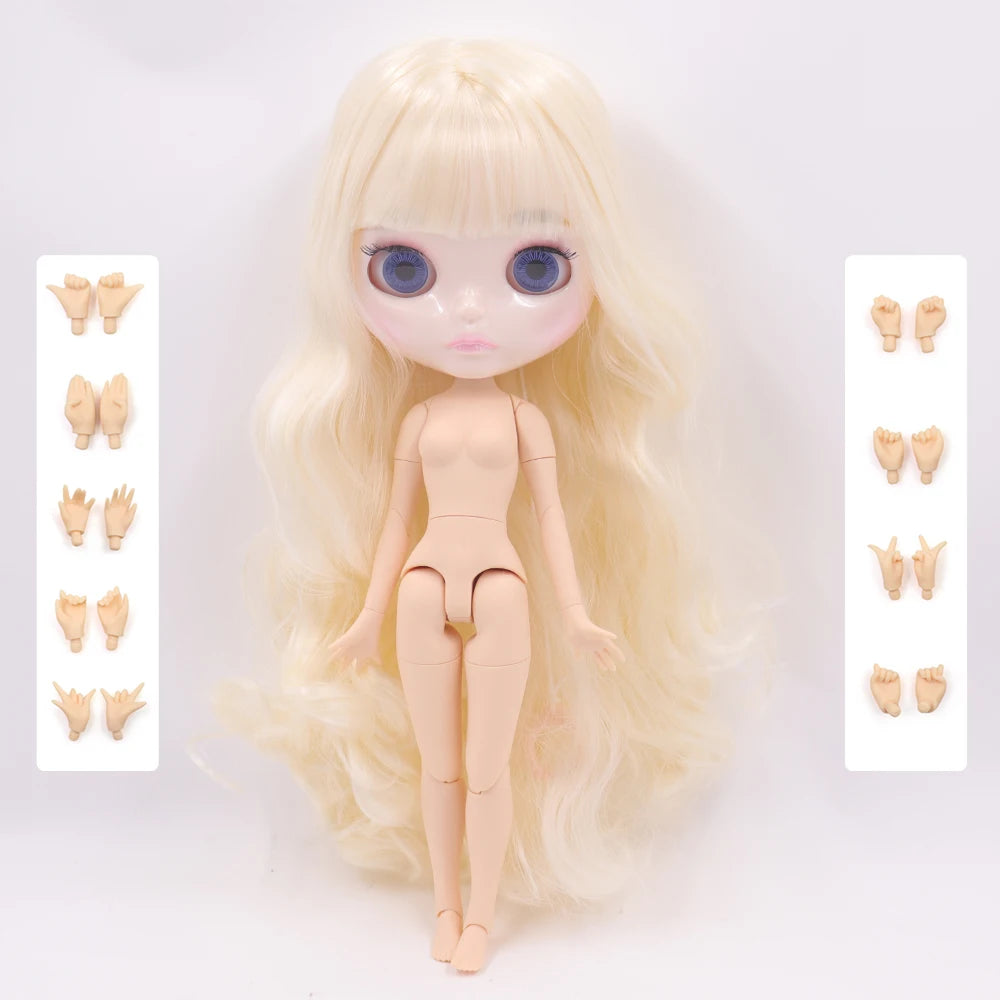 ICY DBS Blyth Doll 30CM BJD – Natural Shiny Face with Extra Hands