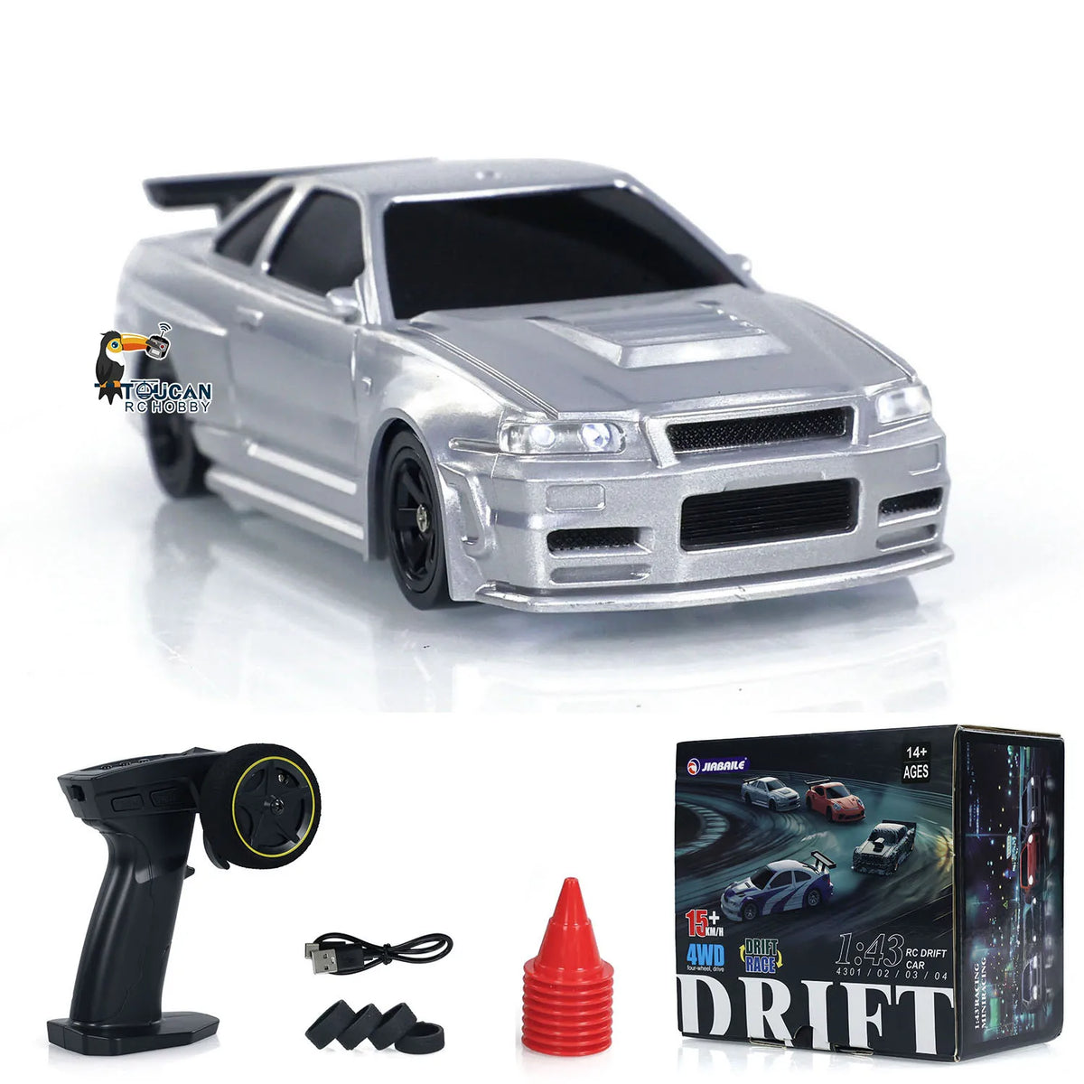 4WD RTR 1/43 RC Drift Car – 2.4G Mini Racing Car with Optional Gyro Stabilizer