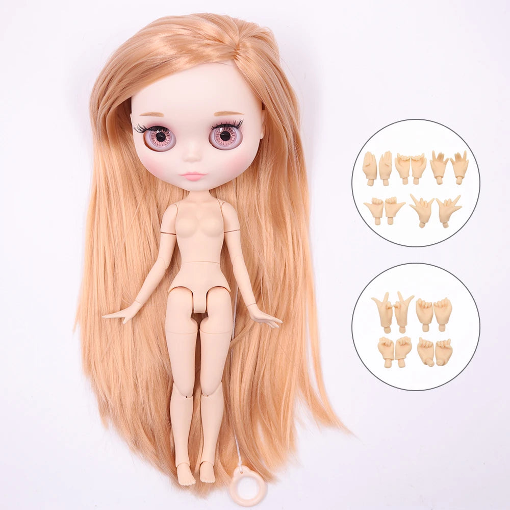 ICY DBS Blyth Doll 30CM BJD – White Skin Shiny & Matte Face Special