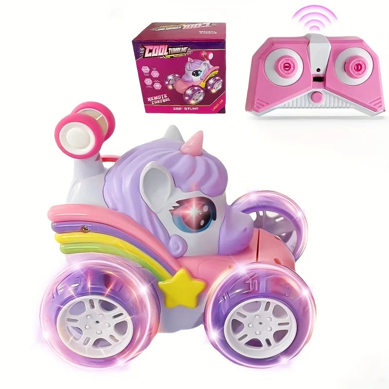 2.4G Unicorn RC Stunt Car with Chasing Lights – Drift & Dance Toy for Kids