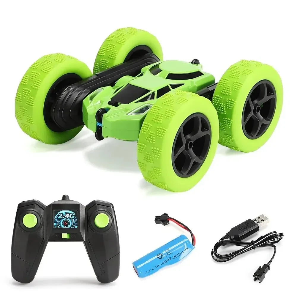 Double-Sided Flip RC Stunt Car – 2.4G 4WD 360° Rotation Drift Car for Kids