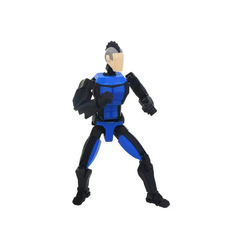 Blue-Masked Invincible T13 Dummy13 – 3D Printed Multi-Jointed Action Figure