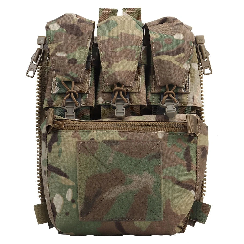 Assault Adapt Banger Back Panel Zip On Rear Pack Tactical Vest GP Pouch Multitools Pocket FCPC V5 Plate Carrier Accessories Bag